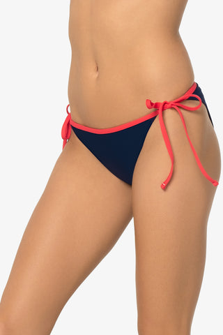 String Bikini Bottom With Binding  |  Ginger Navy