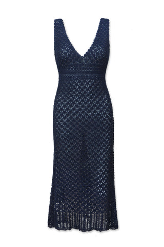 helen jon claudia crochet dress navy 5